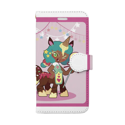 お菓子なユニコーン Book-Style Smartphone Case