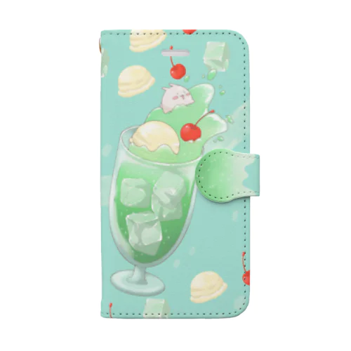 クリームソーダ スマートホンケース ピンクドラゴン