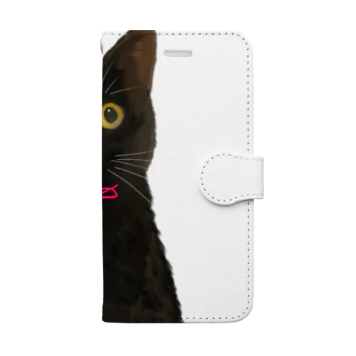 おめめまん丸 黒猫 Book-Style Smartphone Case