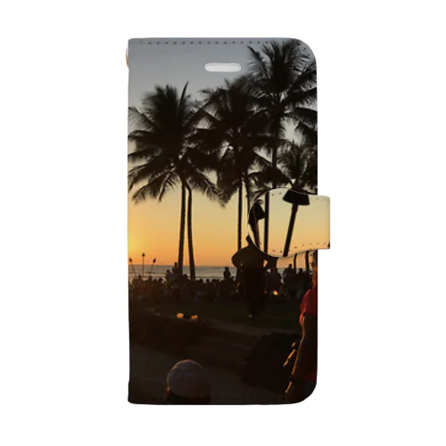 オアフの夕陽 Book-Style Smartphone Case