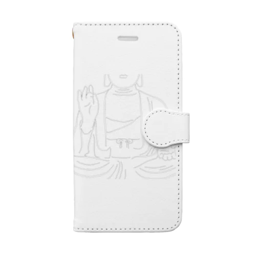 大仏さま白version Book-Style Smartphone Case
