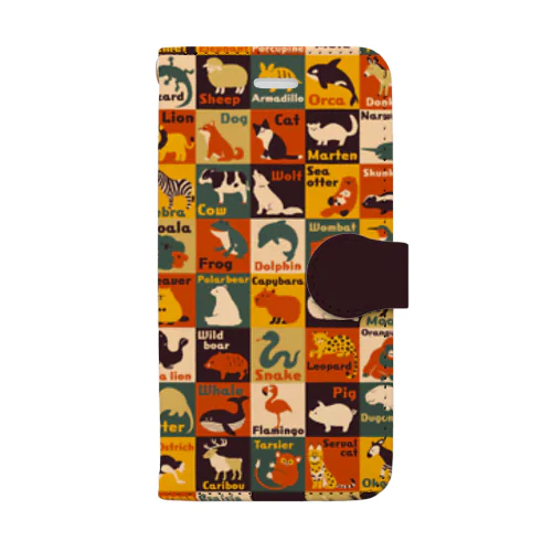 Animals手帳型スマホケース Book-Style Smartphone Case
