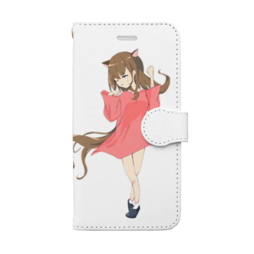 猫耳女の子 Book-Style Smartphone Case