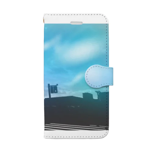 綺麗な空を眺め思いにふける Book-Style Smartphone Case