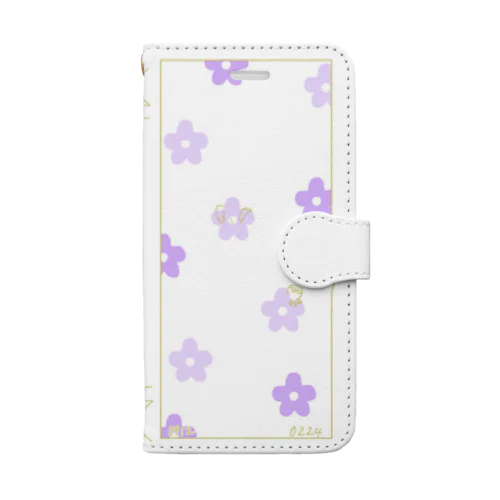 花柄スマホケース Book-Style Smartphone Case