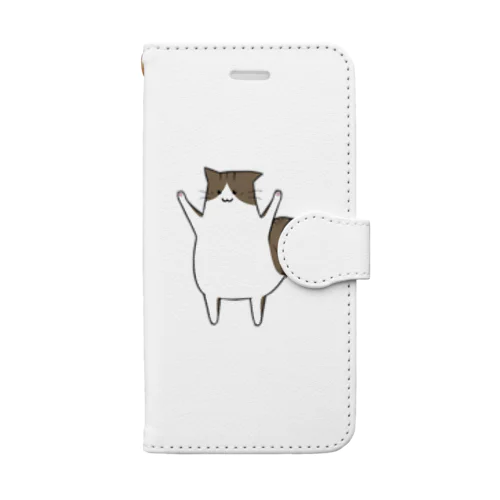 タチネコ(ハチワレトラ) Book-Style Smartphone Case