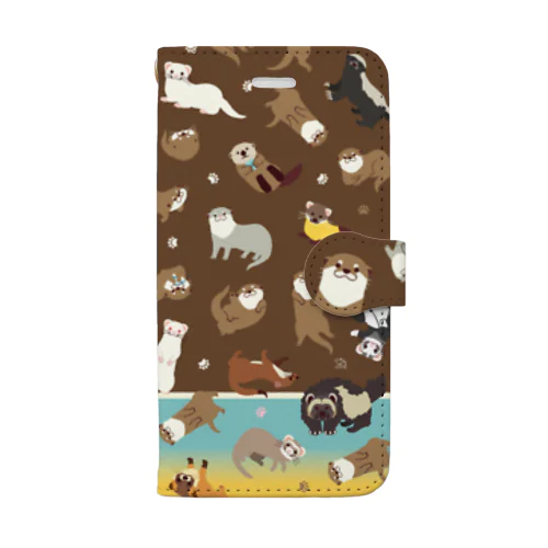 イタチ科のスマホケース Book-Style Smartphone Case