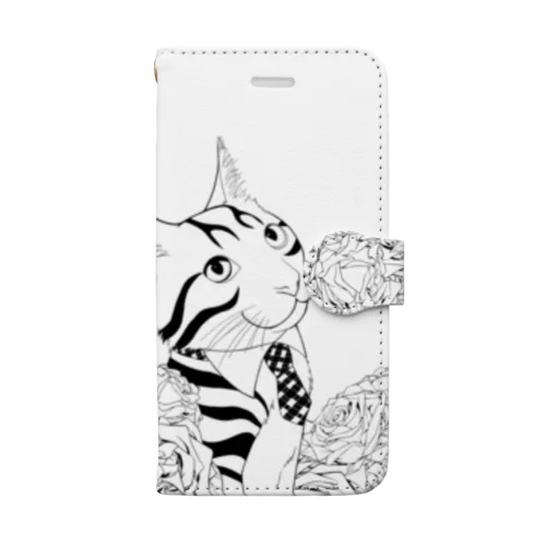 薔薇とれおんくん(リアルver.) Book-Style Smartphone Case