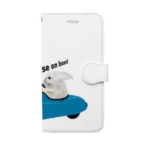 ペキニーズ　レーシングカー Book-Style Smartphone Case