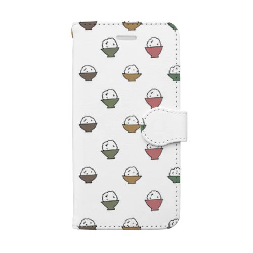 ごはん群＋えびふりゃーにぎり Book-Style Smartphone Case