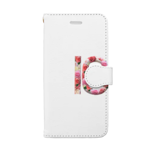 フラワー数字シリーズ「16」 Book-Style Smartphone Case