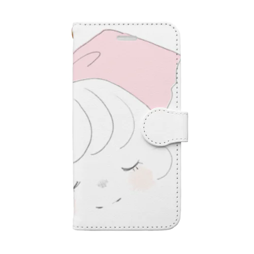 おっきい桃色リボンの女の子。 Book-Style Smartphone Case