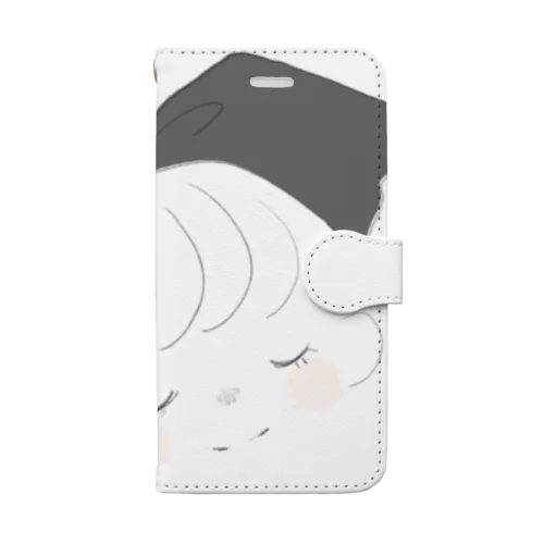 おっきい黒色リボンの女の子。 Book-Style Smartphone Case