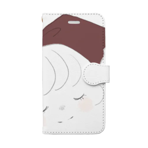 おっきい赤色リボンの女の子。 Book-Style Smartphone Case