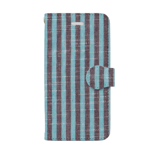 会津木綿　チョコミント Book-Style Smartphone Case