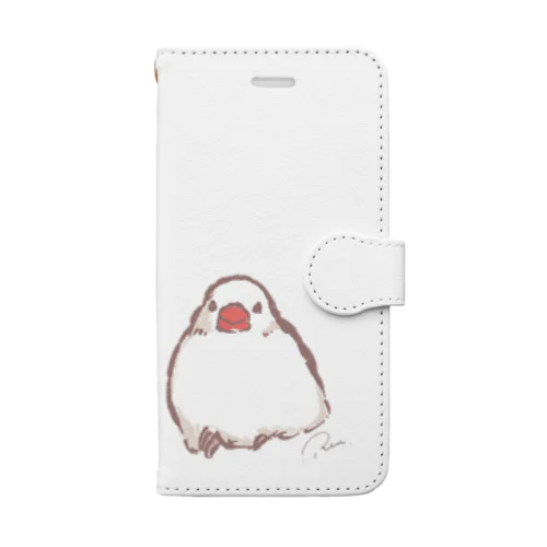 溶けてる文鳥 Book-Style Smartphone Case