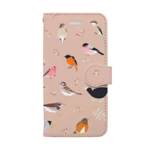 トリミノススメA/W salmon pink 手帳型スマホケース