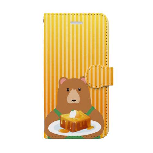 クマ店長のハニートースト　手帳型スマホケース Book-Style Smartphone Case
