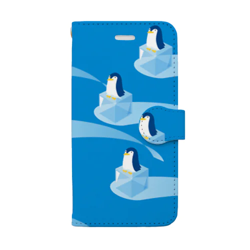 氷とペンギン　手帳型スマホケース Book-Style Smartphone Case