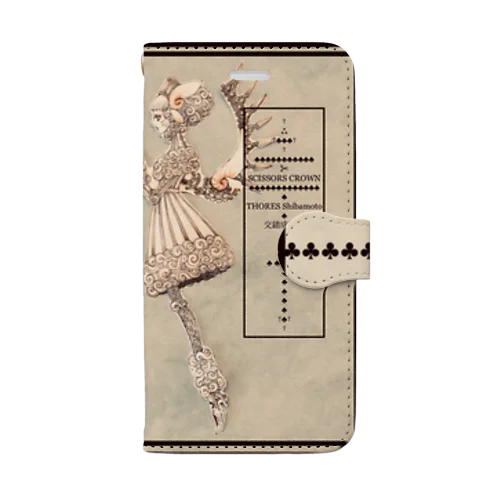 【シザーズクラウン】白黒鸚鵡貝羊たちの黙々(デザイン1) Book-Style Smartphone Case