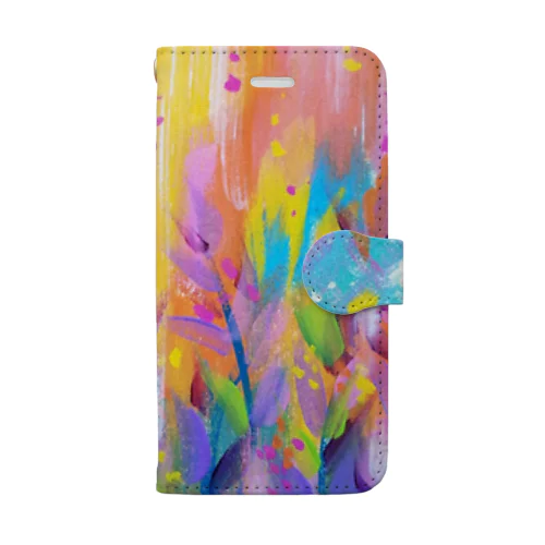 RAINBOWシリーズ「happy」 Book-Style Smartphone Case