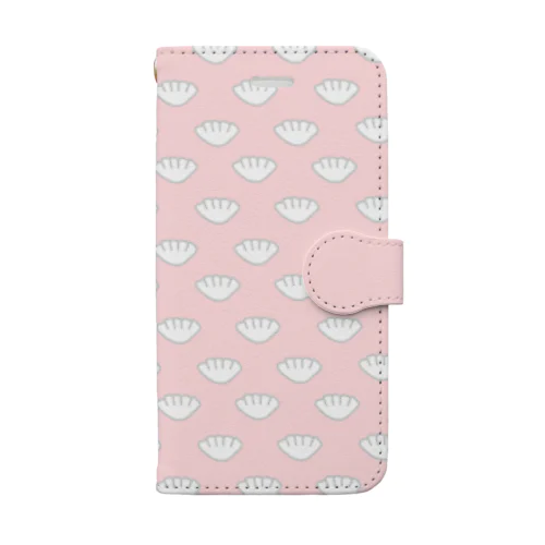 手帳型スマートフォンケース・餃子/ピンク Book-Style Smartphone Case