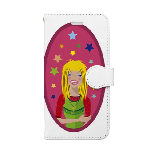 街で見かけた女の子（渋谷） Book-Style Smartphone Case