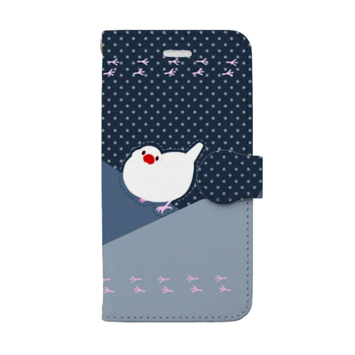 かしげ白文鳥 Book-Style Smartphone Case