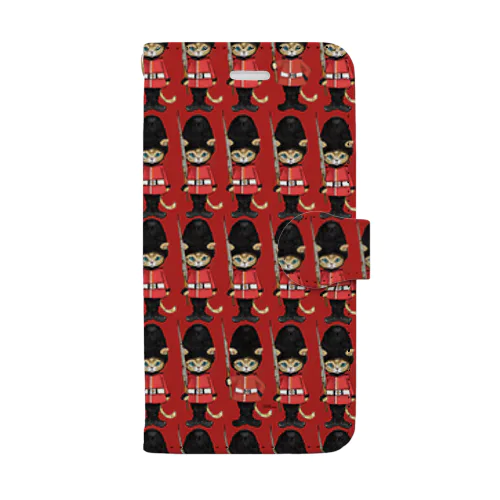 LONDON cat.ローズマダー Book-Style Smartphone Case