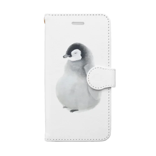 ふわふわ赤ちゃんペンギン Book-Style Smartphone Case