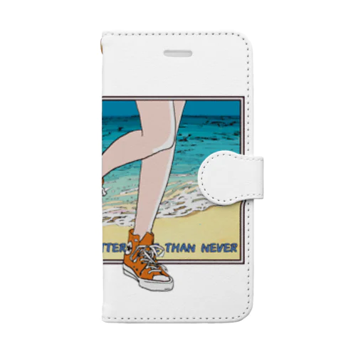 ビーチとスニーカー Book-Style Smartphone Case