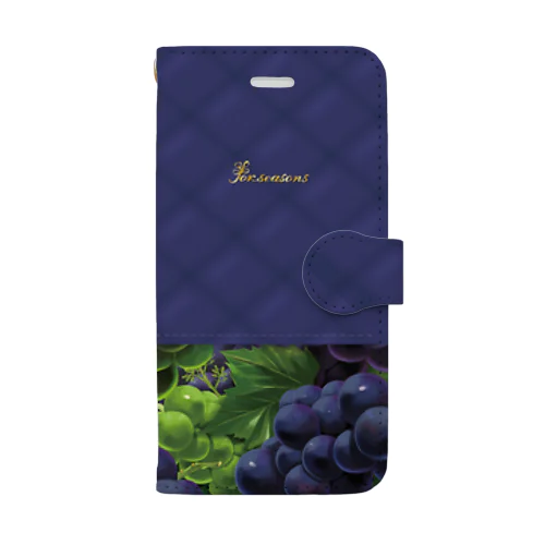 【forseason】グレープ Book-Style Smartphone Case