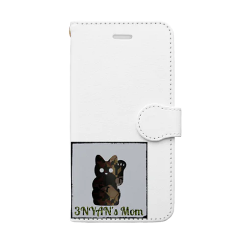 ねこ  3Nyan's Mom ロゴ Book-Style Smartphone Case
