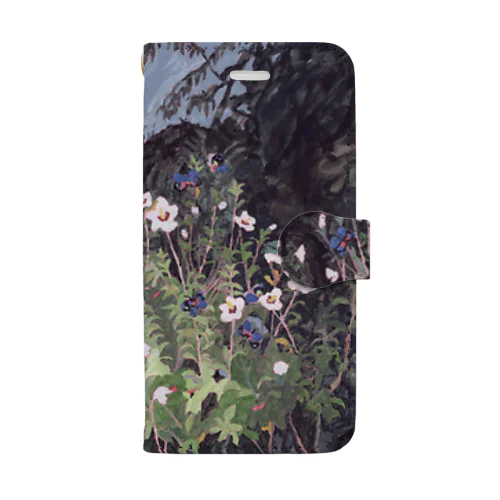白い花の咲く場所 Book-Style Smartphone Case