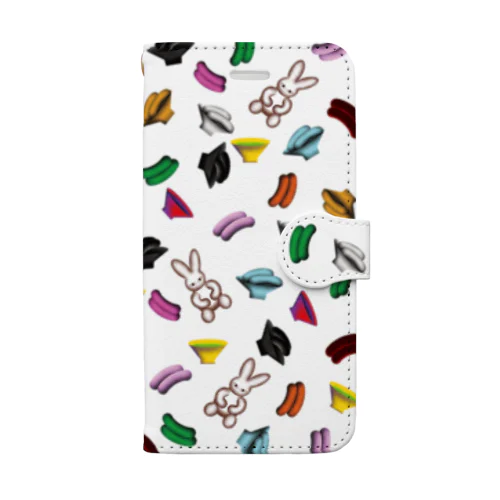 Lucky Rabbits 〈iPhone全機種対応〉 Book-Style Smartphone Case