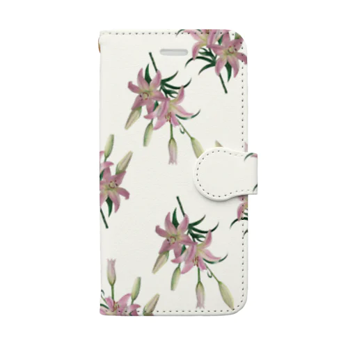 Thunberg Lily （スカシユリ） オフホワイト Book-Style Smartphone Case