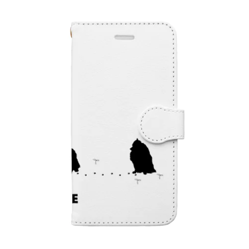 White dog Silhouette collection Book-Style Smartphone Case