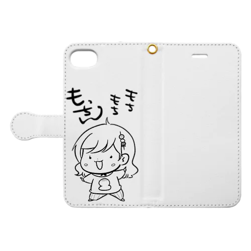 もっちん擬人化モノクロ Book-Style Smartphone Case