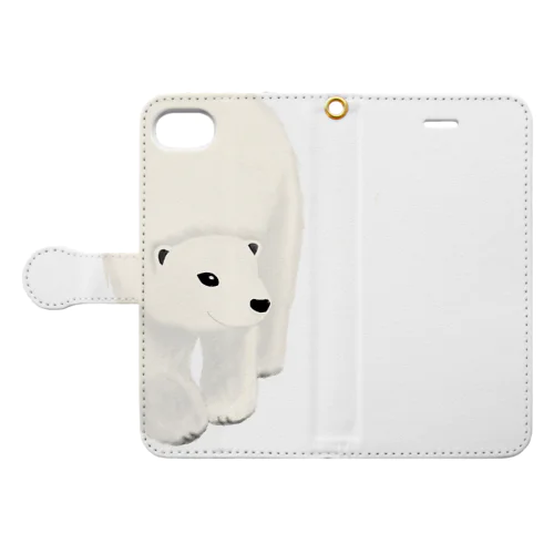 Polite Polar Bear 礼儀正しいホッキョクグマ 手帳型スマホケース