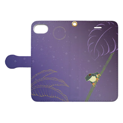 アカメアマガエル（星空） Book-Style Smartphone Case