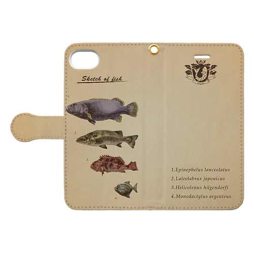 魚類画帳 Book-Style Smartphone Case