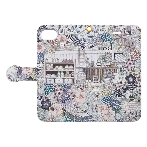 『 うさぎとねこの雑貨屋さん 』 Book-Style Smartphone Case