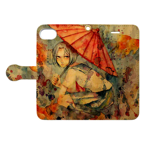 番傘セーラー Book-Style Smartphone Case