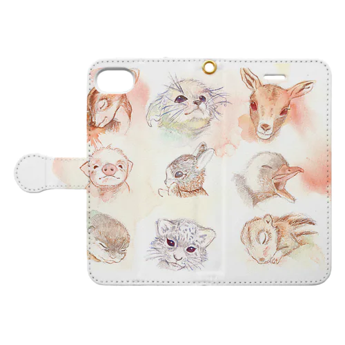 どうぶつの赤ちゃんたち Book-Style Smartphone Case