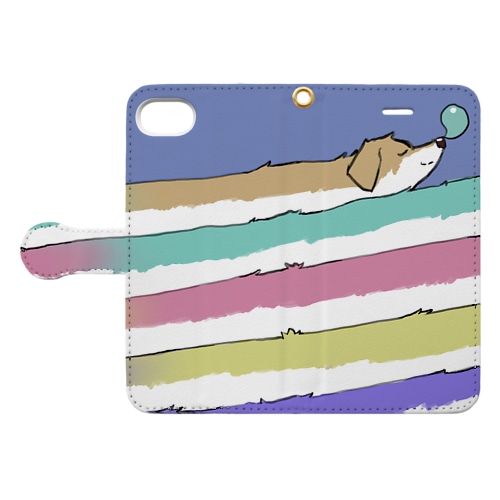 長い犬 Book-Style Smartphone Case