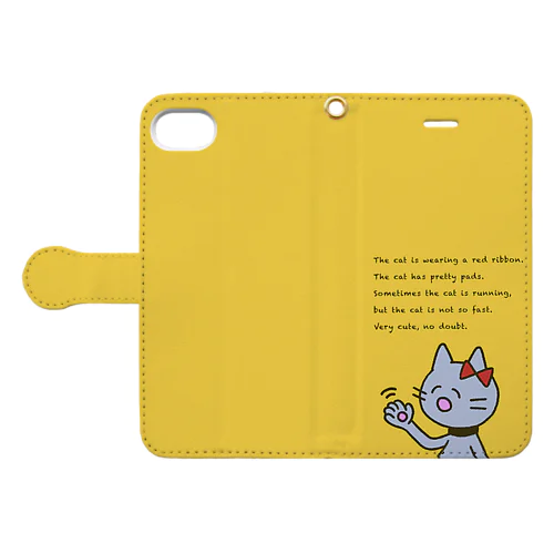 リボンねこ Book-Style Smartphone Case