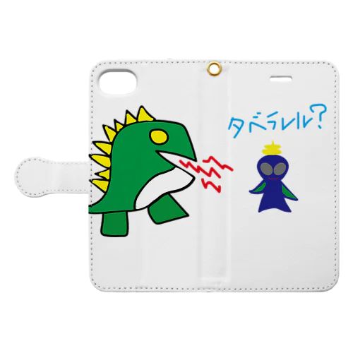 恐竜と宇宙人うんち Book-Style Smartphone Case