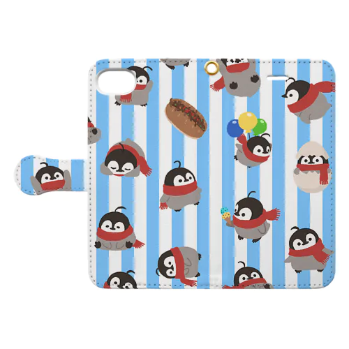 焼きペン ストライプ Book-Style Smartphone Case