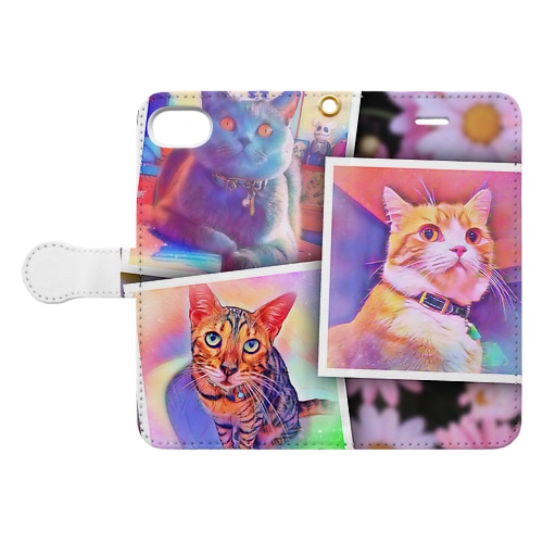 ゆめかわねこ Book-Style Smartphone Case