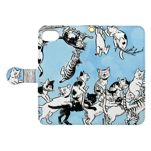 北澤楽天 ねこのくにの幼稚園　1915 Book-Style Smartphone Case